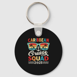 Caribbean Cruise Squad 2025 Family Vacation Trip M Key Ring