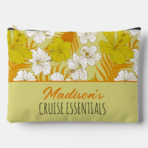 Caribbean Cruise Tropical Flowers Zipper Pouch