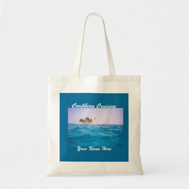 Caribbean Cruising Customisable Tote Bag (Front)