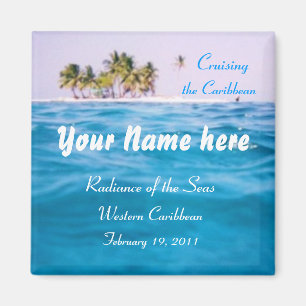 Caribbean Cruising Personalised Magnet