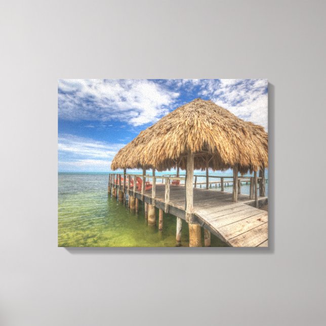 Caribbean Dock Canvas Print (Front)