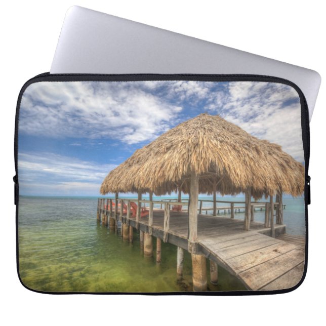 Caribbean Dock Laptop Sleeve (Front)