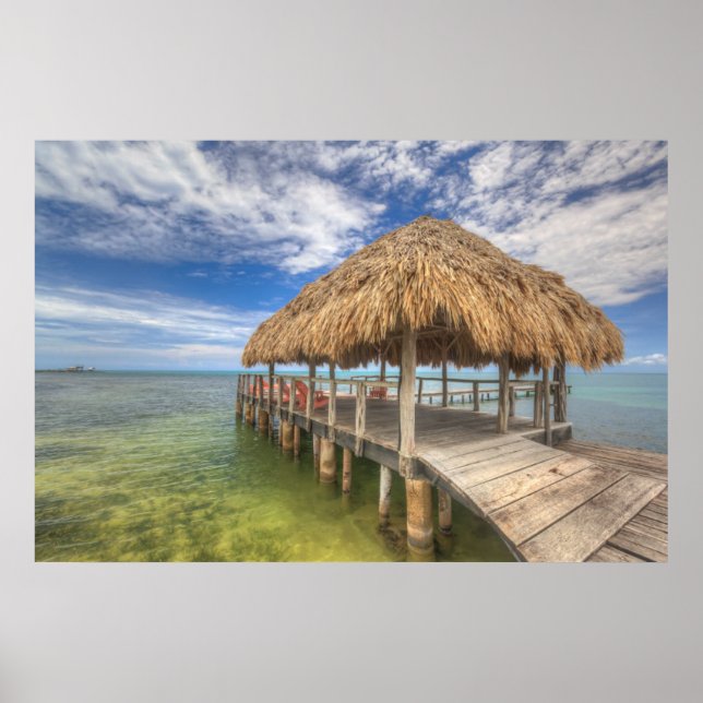 Caribbean Dock Poster (Front)