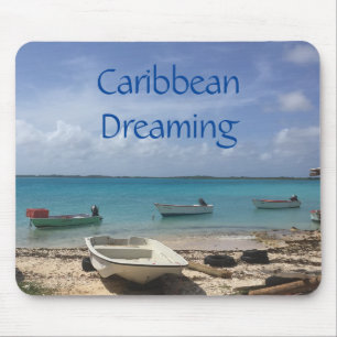 Caribbean Dreaming Bonaire Fishing Boats Ocean Mouse Mat