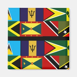 Caribbean flag magnets
