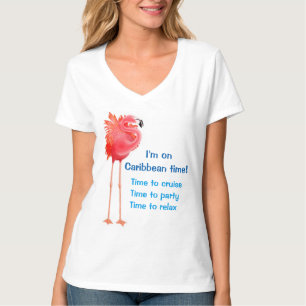 Caribbean Flamingo Cruising T-Shirt