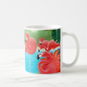Caribbean Flamingo Lagoon Mug