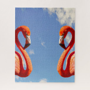 Caribbean flamingo pair jigsaw puzzle