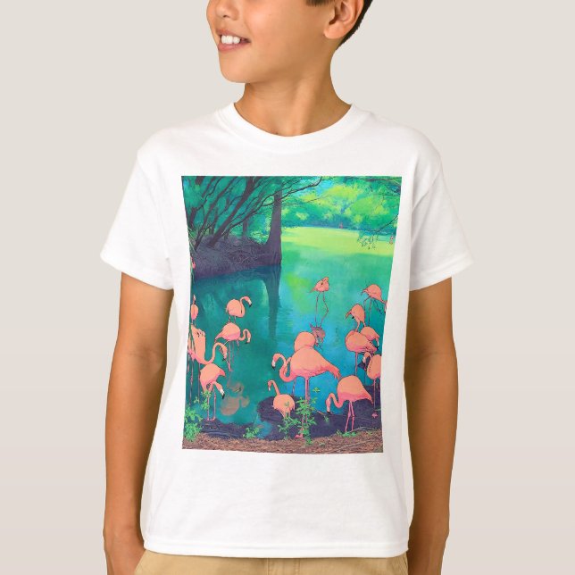 Caribbean flamingo T-Shirt (Front)