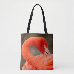 Caribbean flamingo tote bag