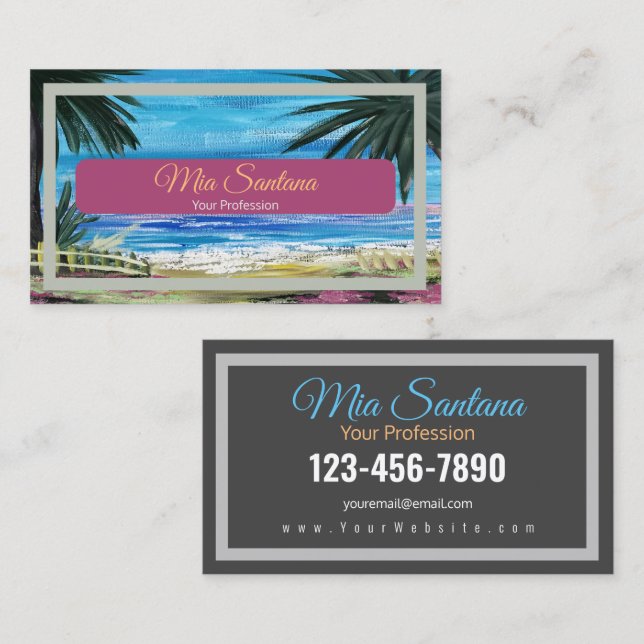Caribbean Getaway Business Card (Front/Back)