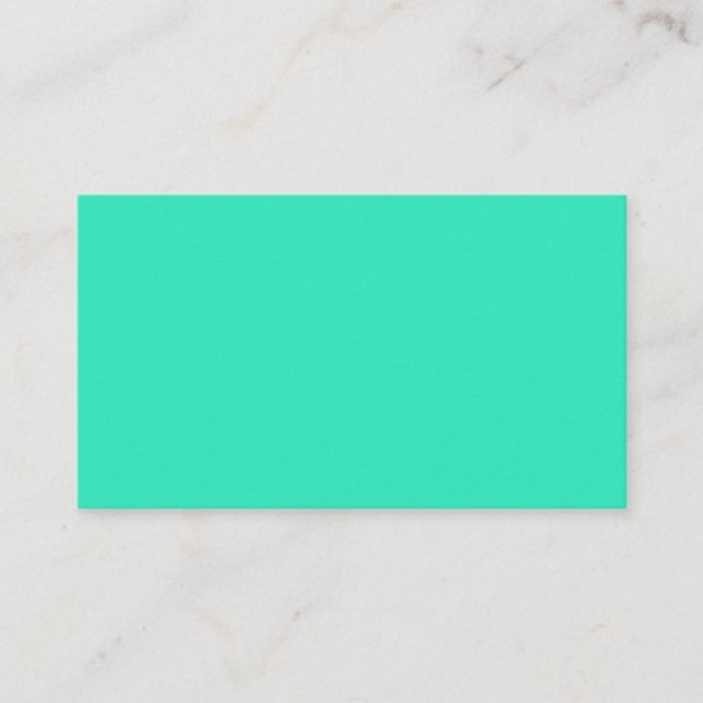  Caribbean Green (solid colour)  Business Card (Front)