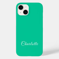 Caribbean Green Solid Colour Custom Name