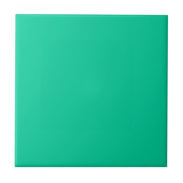 Caribbean Green Solid Colour Tile (Front)
