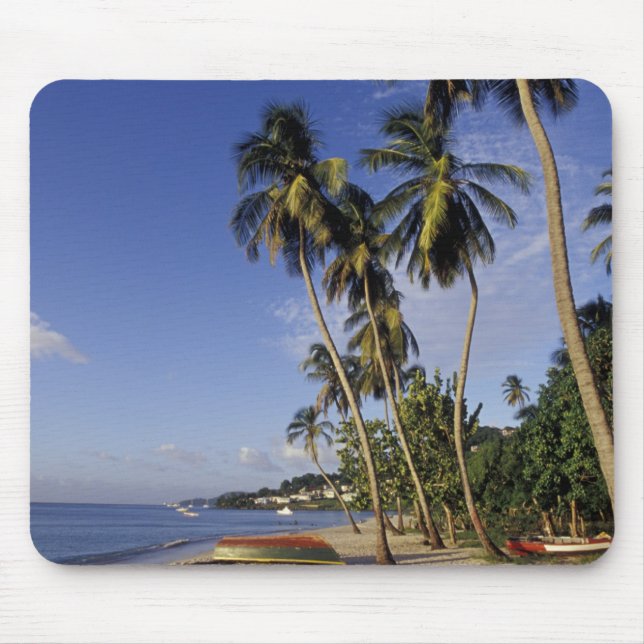 CARIBBEAN, Grenada, St. George, Boats on palm Mouse Mat (Front)