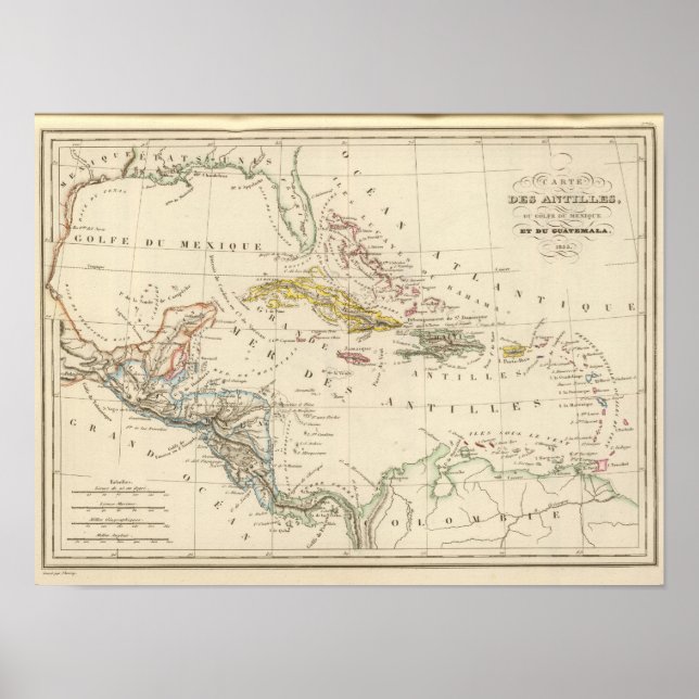 Caribbean, Gulf of Mexico and Guatemala Poster (Front)