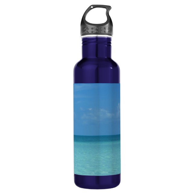 Caribbean Horizon Tropical Turquoise Blue 710 Ml Water Bottle (Front)