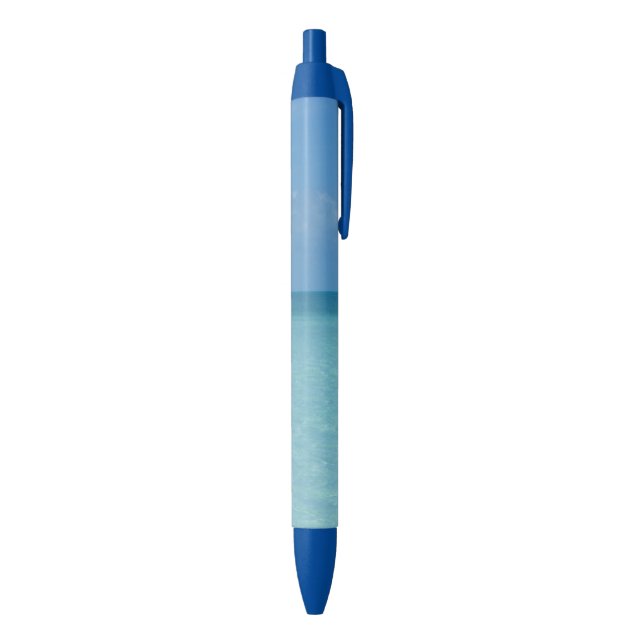 Caribbean Horizon Tropical Turquoise Blue Blue Ink Pen (Bottom (Vertical))