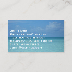 Caribbean Horizon Tropical Turquoise Blue Business Card