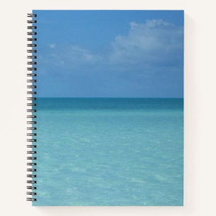 Caribbean Horizon Tropical Turquoise Blue Notebook