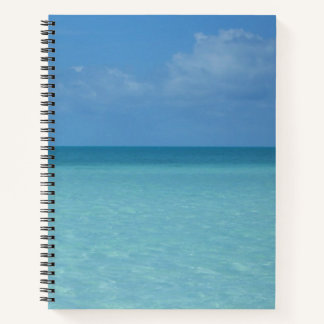 Caribbean Horizon Tropical Turquoise Blue Notebook