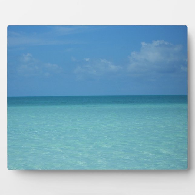 Caribbean Horizon Tropical Turquoise Blue Plaque (Front)