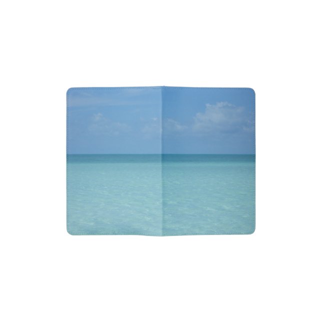 Caribbean Horizon Tropical Turquoise Blue Pocket Moleskine Notebook (Opened)