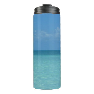 Caribbean Horizon Tropical Turquoise Blue Thermal Tumbler