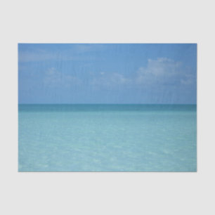 Caribbean Horizon Tropical Turquoise Blue Tissue Paper