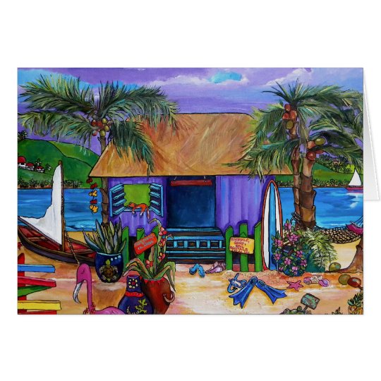 Caribbean island card