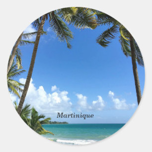Caribbean Island, Martinique Classic Round Sticker