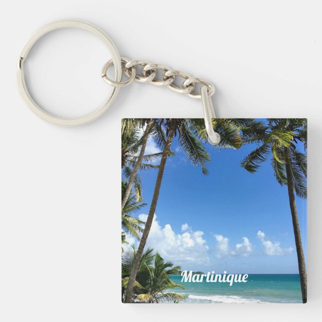 Caribbean Island, Martinique (labelled) Key Ring (Front)