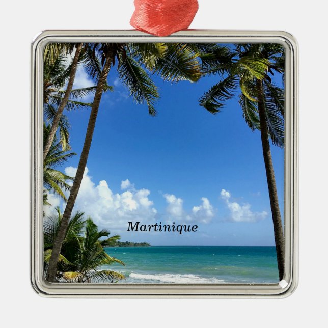 Caribbean Island, Martinique, Metal Tree Decoration (Front)