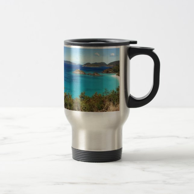Caribbean Island Scene Travel Mug (Right)