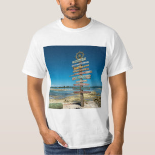 Caribbean islands directions sign T-Shirt