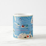 Caribbean Islands Illustrated Map Coffee Mug<br><div class="desc">Great old nicely illustrated map of the Caribbean featuring the Islands and Venezuela.  It's a very old postcard image.</div>