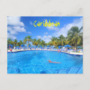 Caribbean islands postcard
