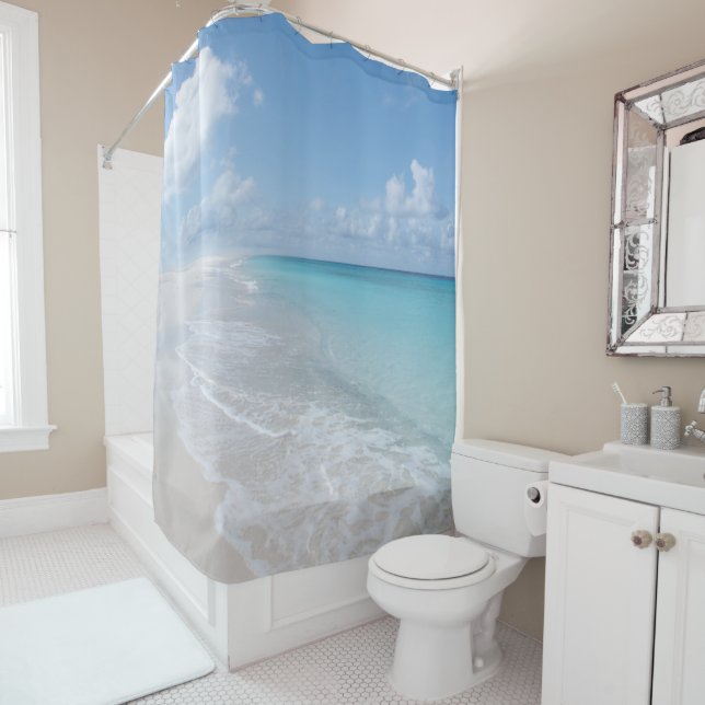 Caribbean Isle Dream 1 Shower Curtain (In Situ)