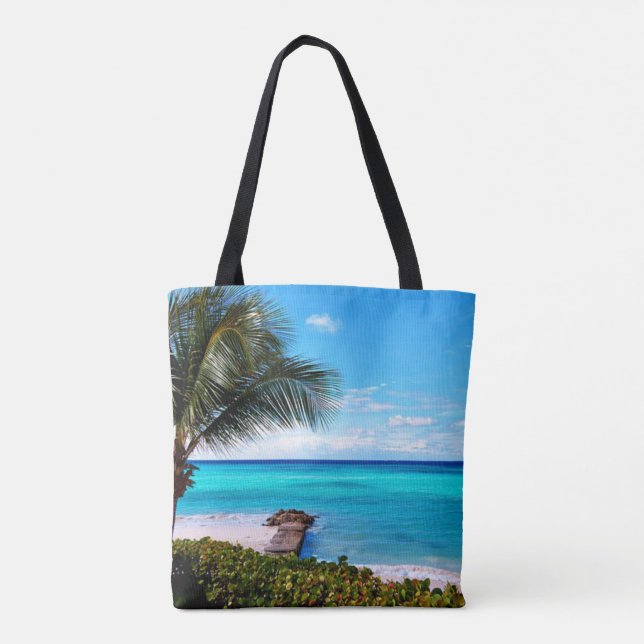 Caribbean landscape tote bag (Back)