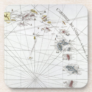CARIBBEAN: MAP, 1775 COASTER