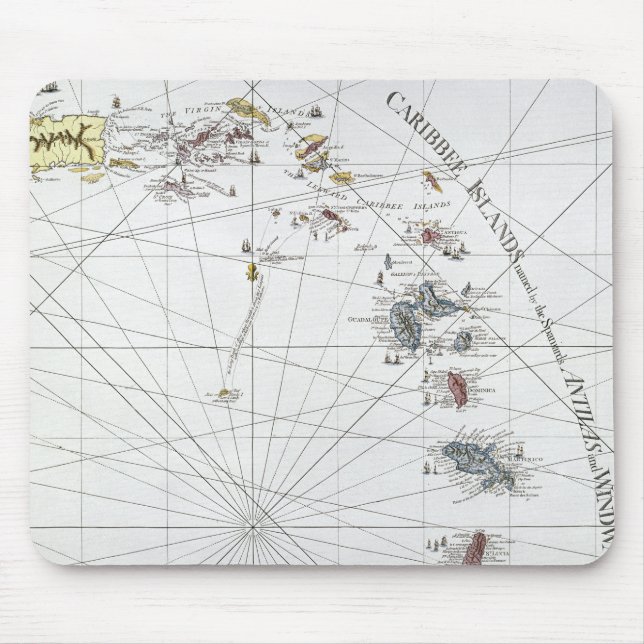CARIBBEAN: MAP, 1775 MOUSE MAT (Front)