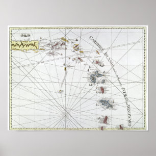CARIBBEAN: MAP, 1775 POSTER