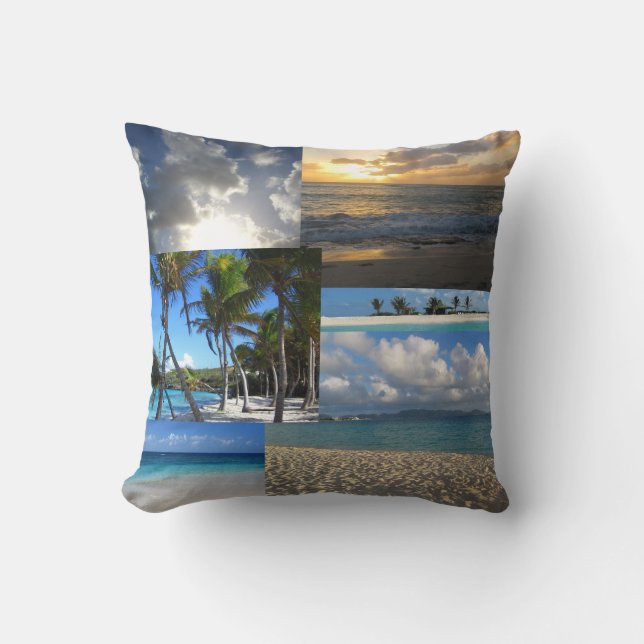 Caribbean medley throw pillow (Front)