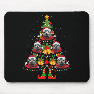 Caribbean Monk Seal Dog Santa Hat Christmas Tree X Mouse Mat