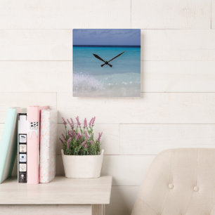 Caribbean Ocean Beach Dream 11 Square Wall Clock