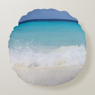 Caribbean Ocean Beach Dream 6 Round Cushion