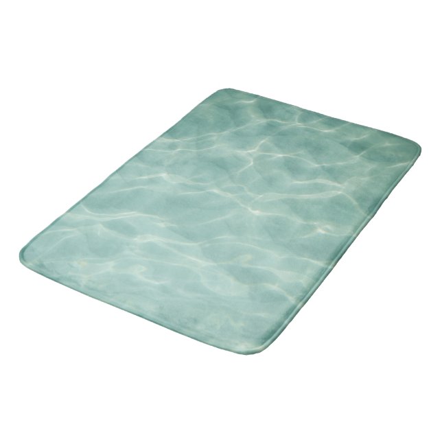 Caribbean Ocean Glow #3 #sea #wall #art  Bath Mat (Angled)