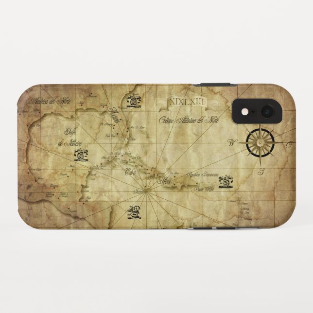 Caribbean - old map... Case-Mate iPhone case (Back (Horizontal))