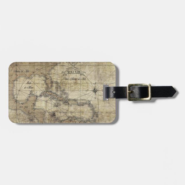 Caribbean - old map luggage tag (Front Horizontal)