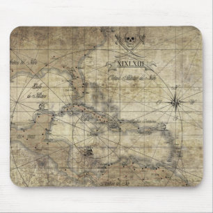 Caribbean - old map mouse mat